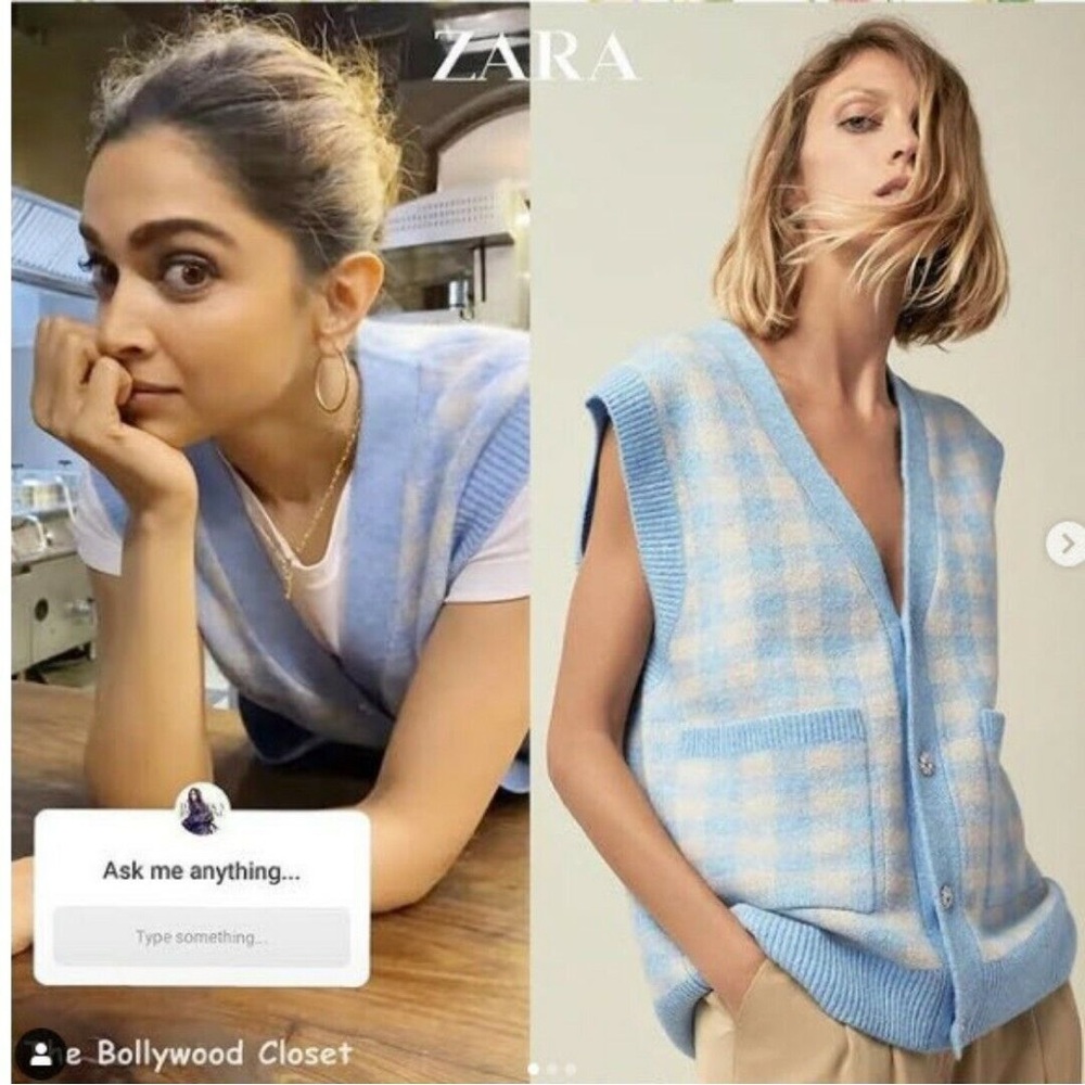 Zara Plaid Sweater Vest - Picture 3 of 8